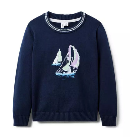 Janie and Jack Sailboat Sweater