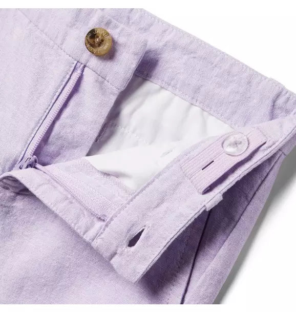 Janie and Jack Linen-Cotton Short in Orchid Breeze
