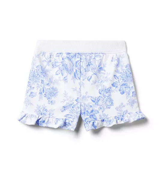 Janie and Jack Floral Toile Ruffle Hem Short
