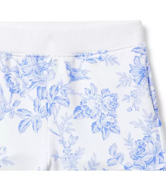 Janie and Jack Floral Toile Ruffle Hem Short