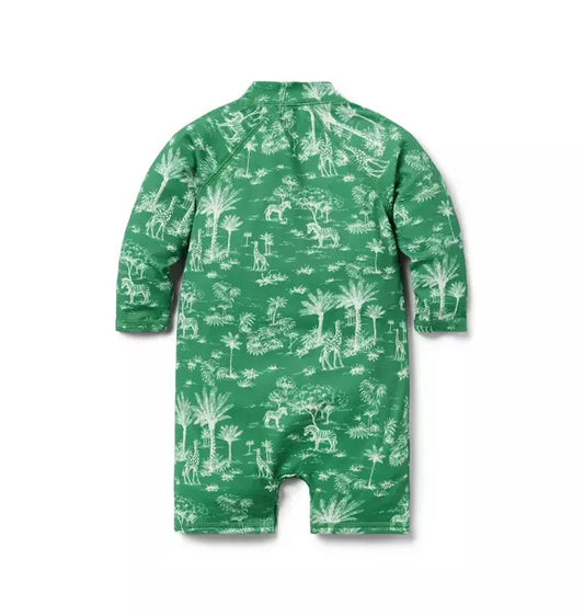 Janie and Jack Baby Recycled Tropical Toile Rash Guard