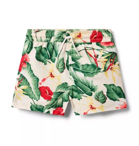 Janie and Jack Recycled Tropical Floral Swim Trunk