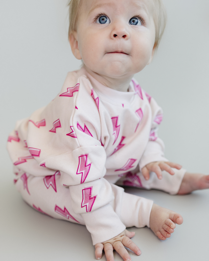 Pink Bolts Baby Jogger Set