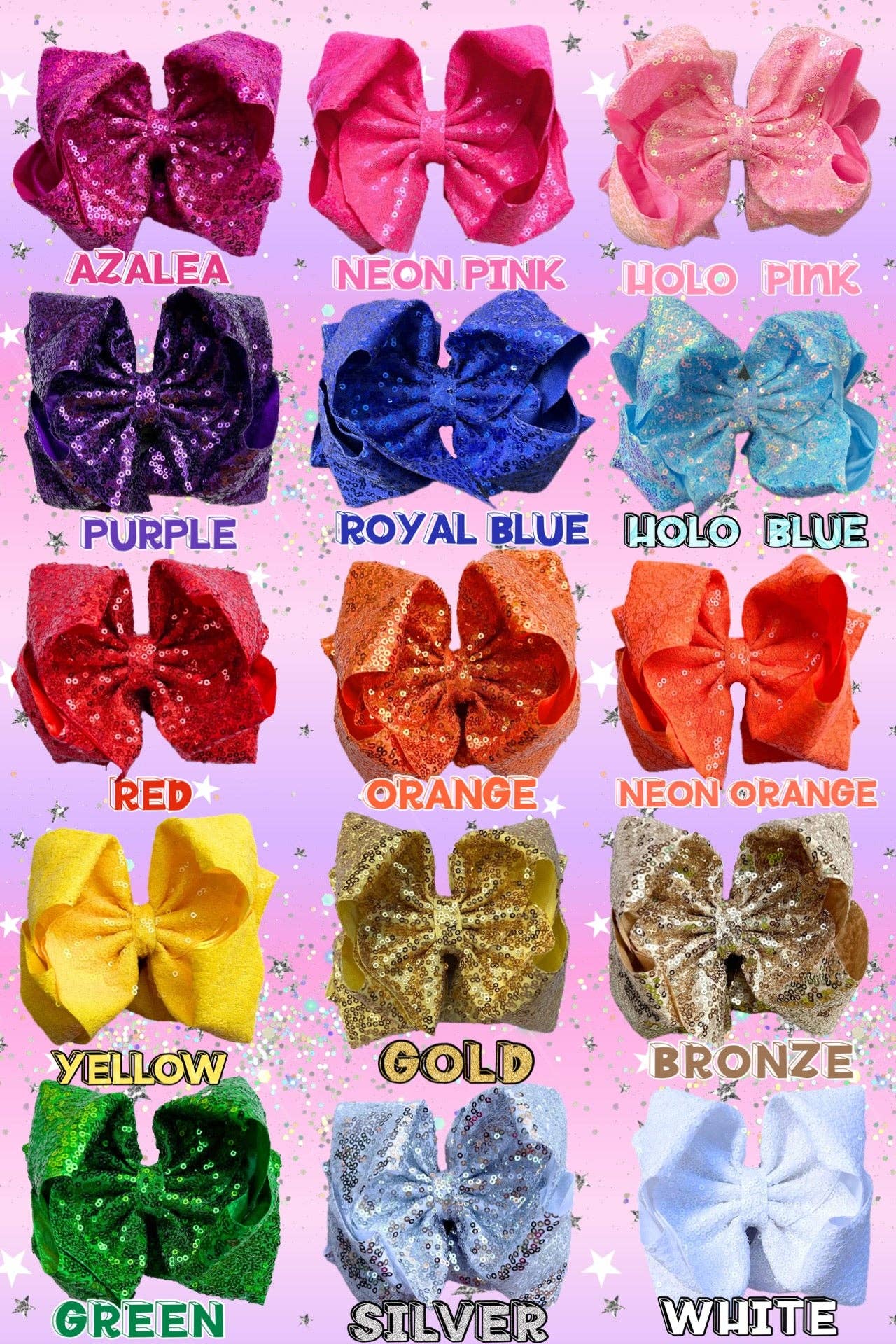 Silver Sequin Hair Bow