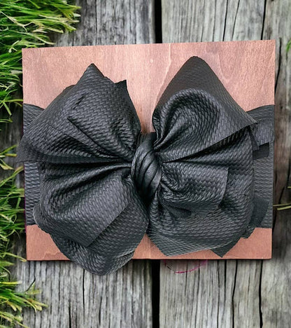 Metallic Red Bow Headband
