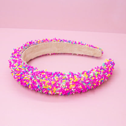 Hot Pink Sprinkles Headband