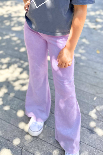 Purple Vintage Washed Foldover Flare