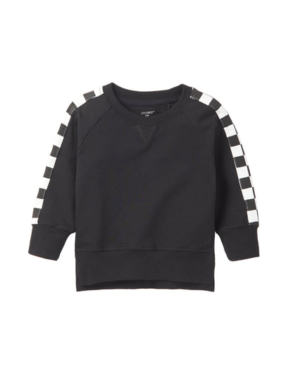 Black Side Checkered Pullover