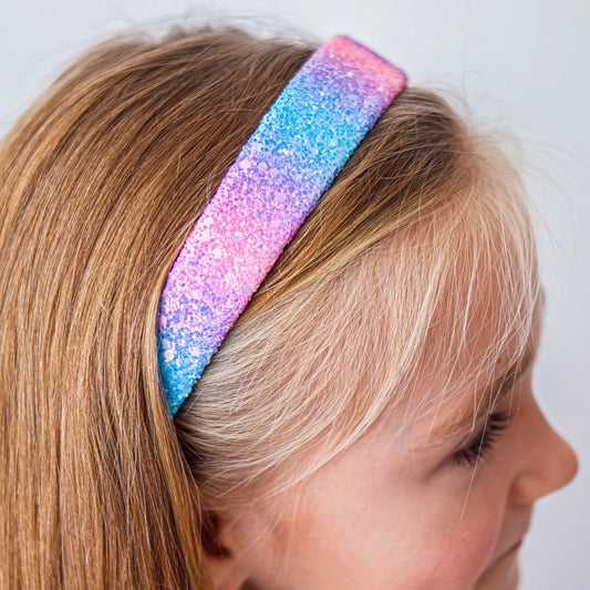 Multi Glitter Tapered Headband