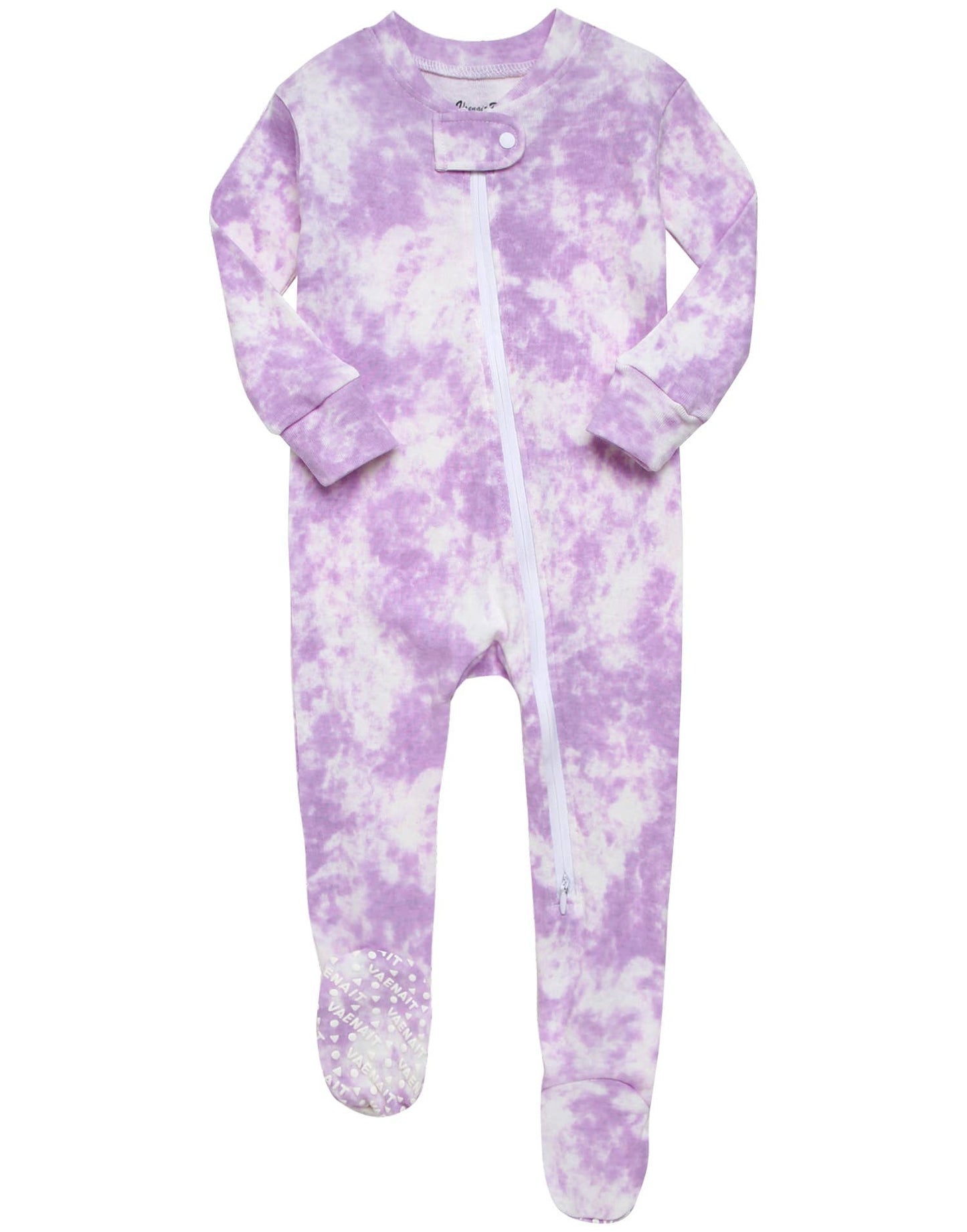 Prism Purple Cotton Zipper Footie