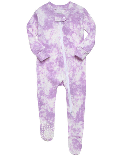 Prism Purple Cotton Zipper Footie