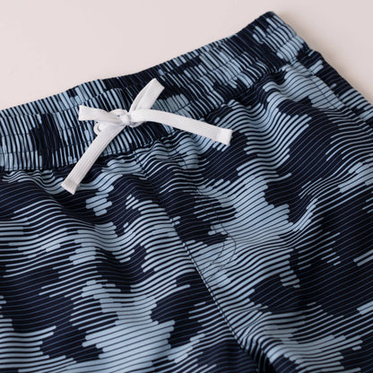 Digital Camo Navy Swim Trunk