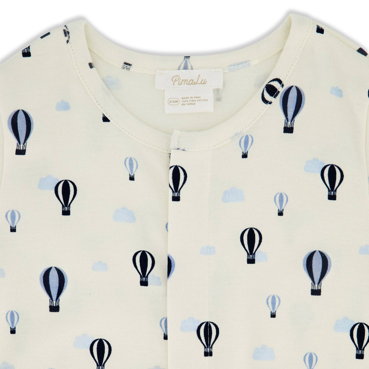 Balloons + Clouds Cotton Footie + Hat Set