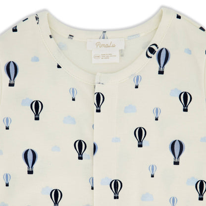 Balloons + Clouds Cotton Footie + Hat Set