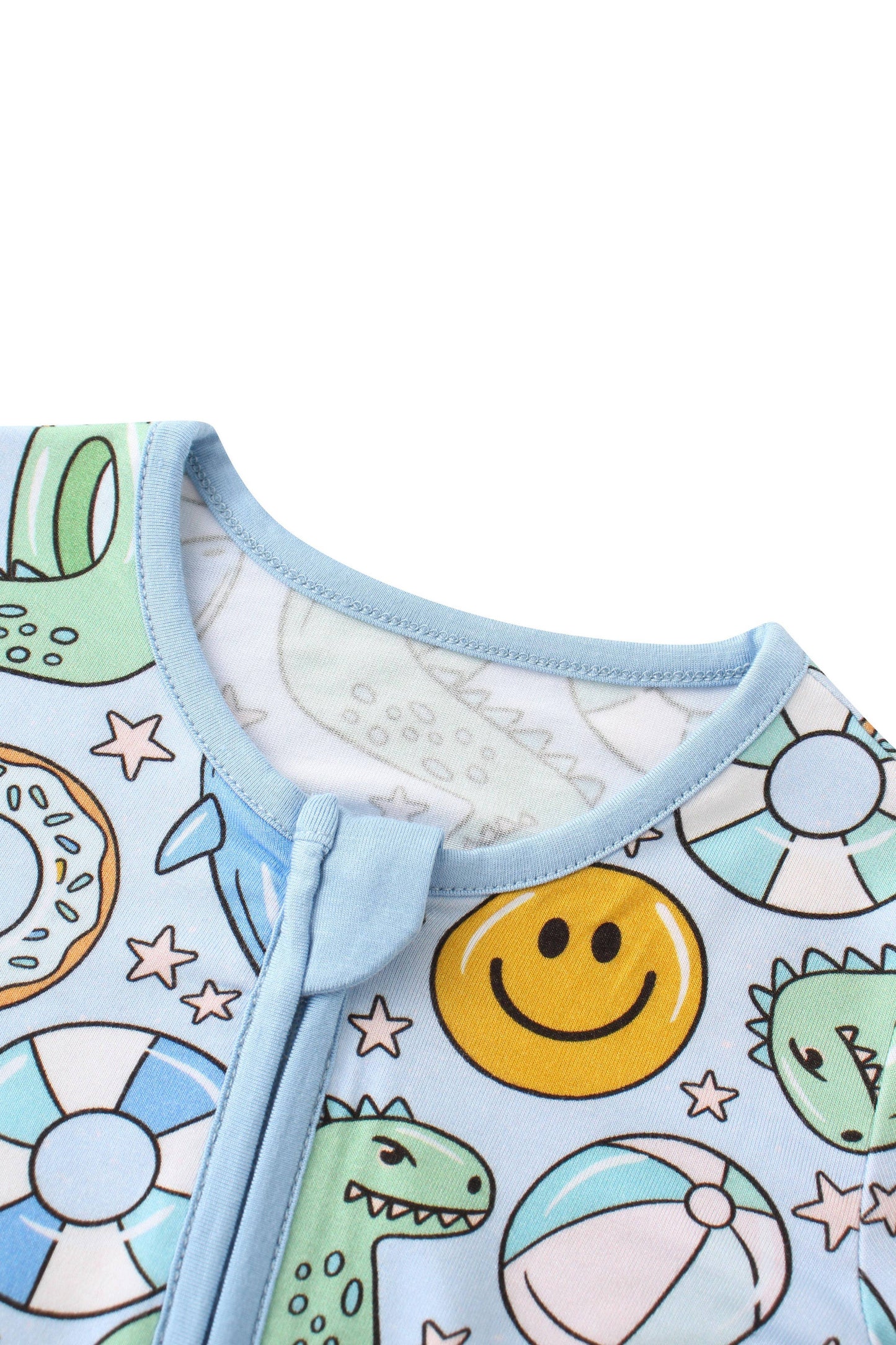 PoshTOT Ocean Fun Bamboo Convertible Zip Romper