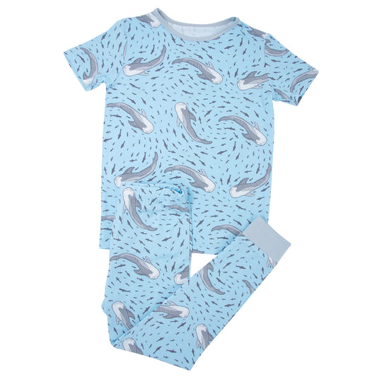 Swirling Sharks S/S Pajama Set