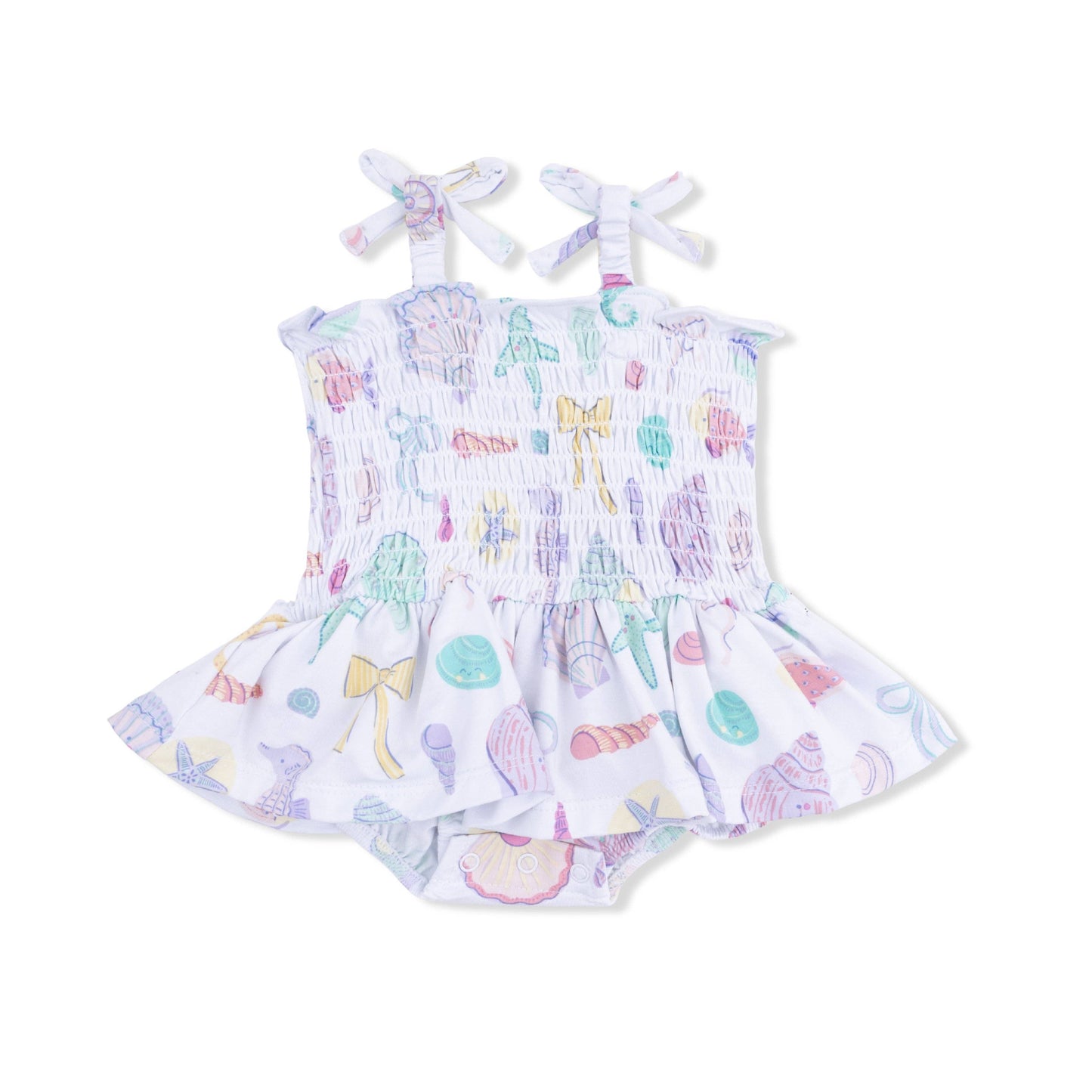 Beach Days Smocked Bubble with Skirt