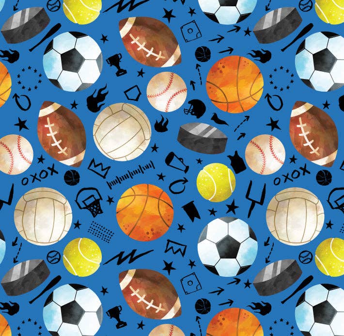 Blue Sports Plush Pants