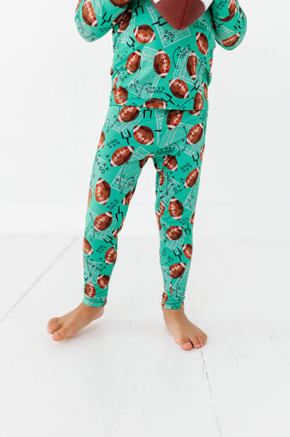 Football Field Bamboo Pajama Set
