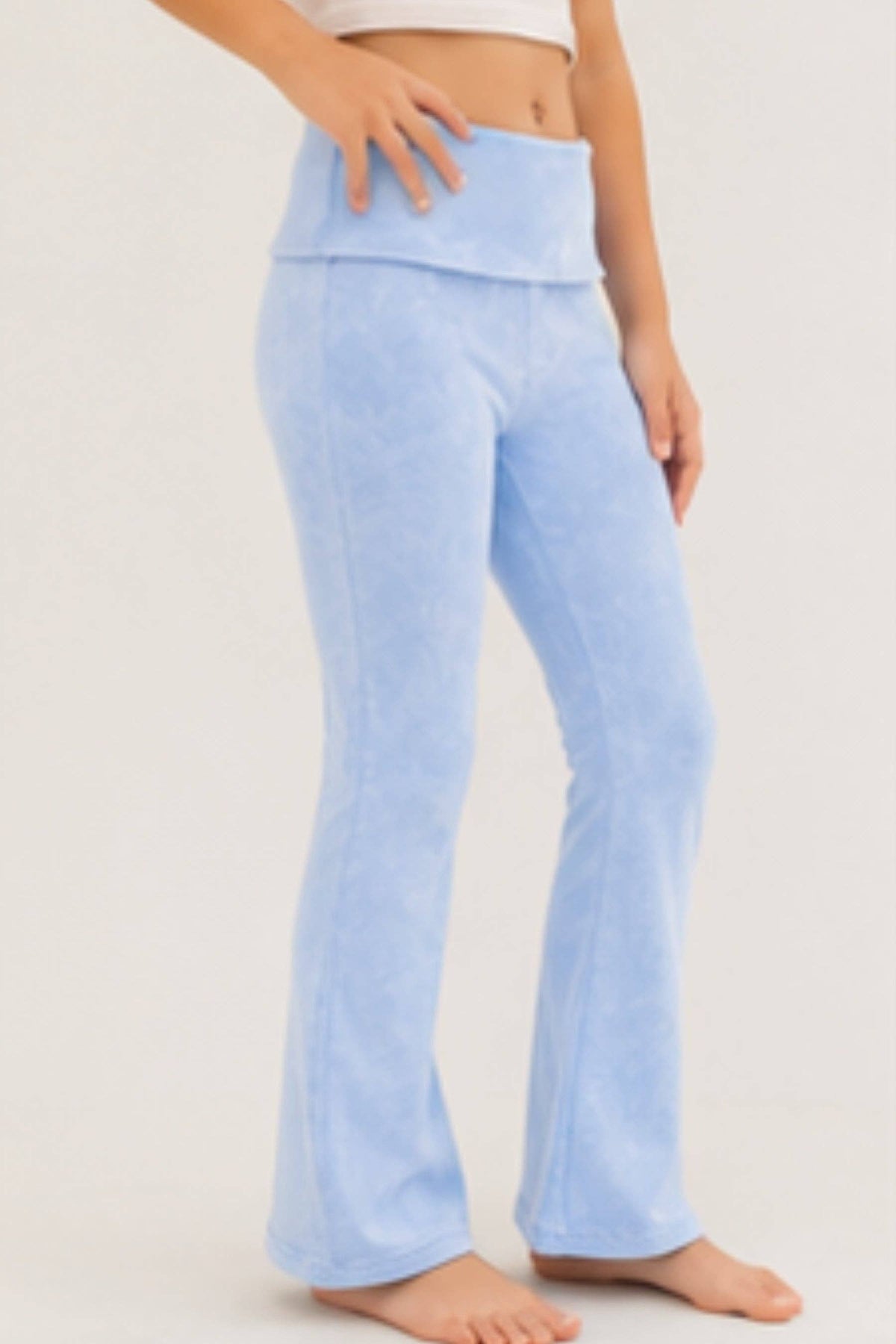 Purple Vintage Washed Foldover Flare