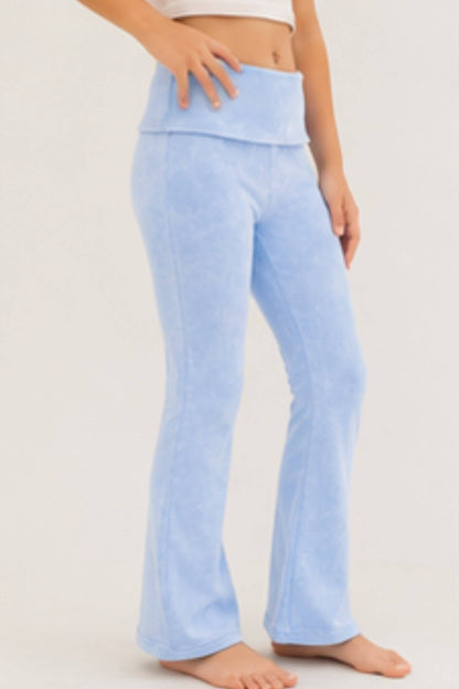 Purple Vintage Washed Foldover Flare