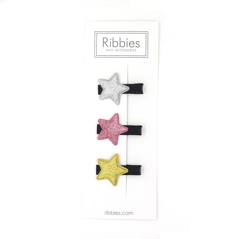 Sparkly Stars Clip Set