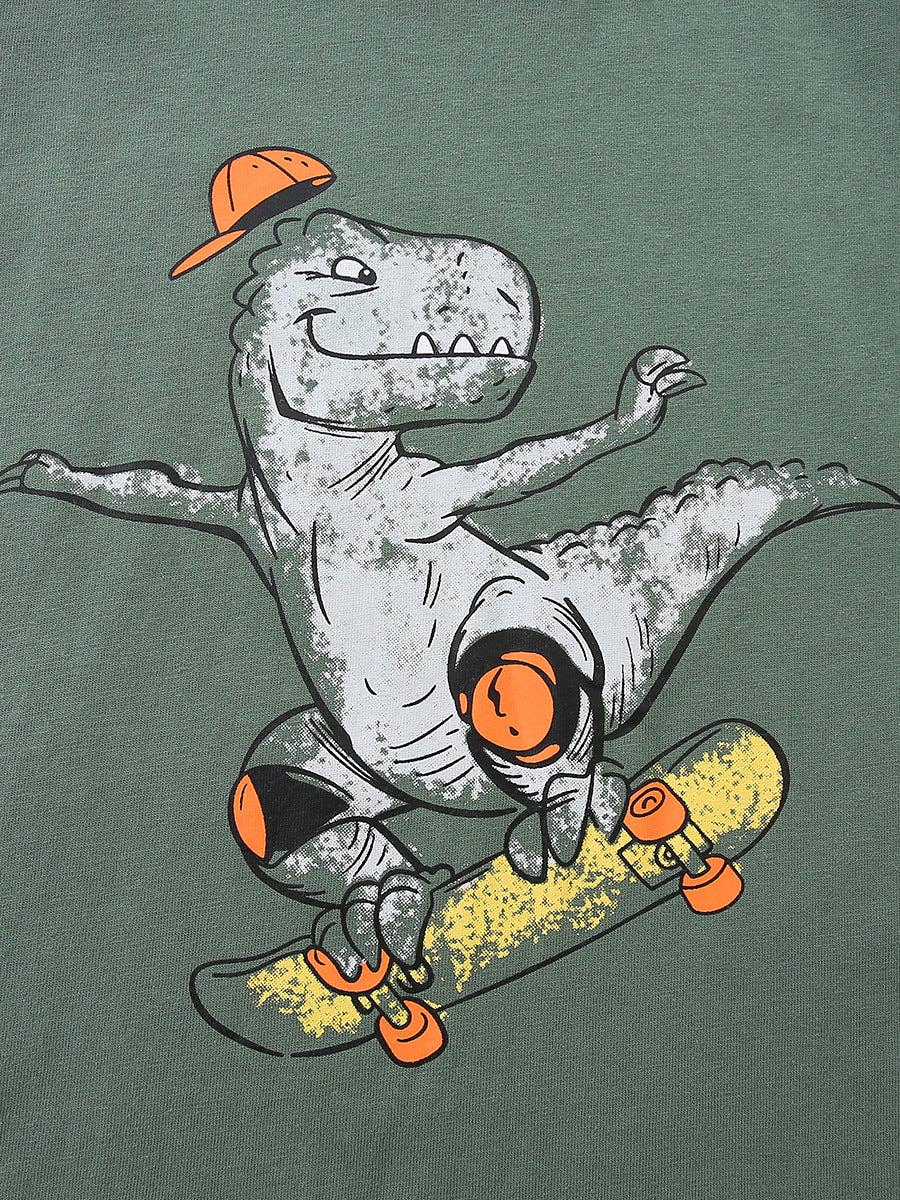 Dino Skater Printed L/S Shirt