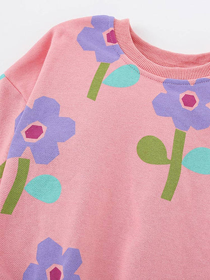 Purple Poppy Peachy Sweatshirt