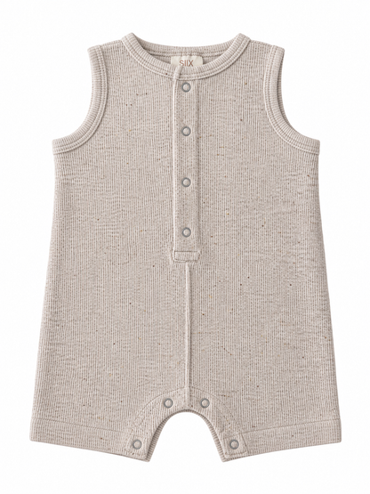 Tan Speckle Ribbed Shortie
