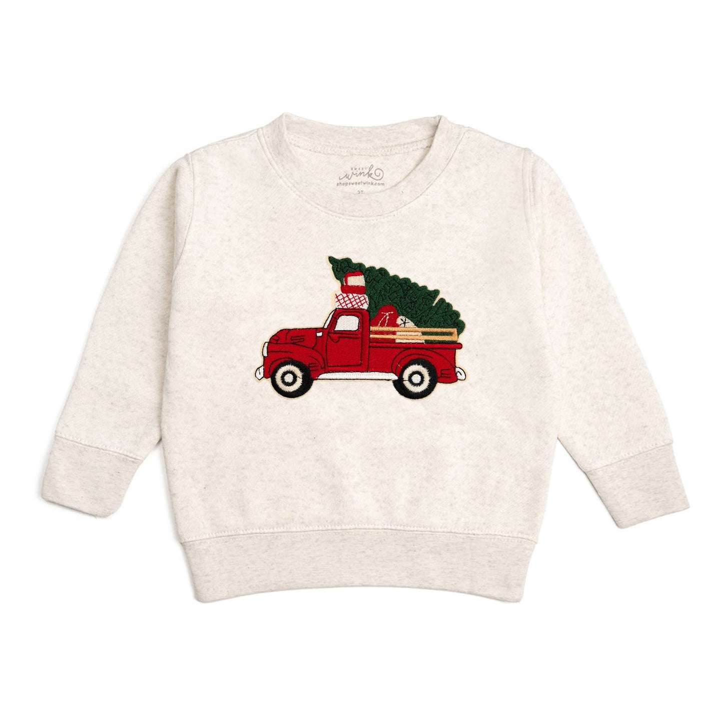 Christmas Truck Patch Sweatshirt