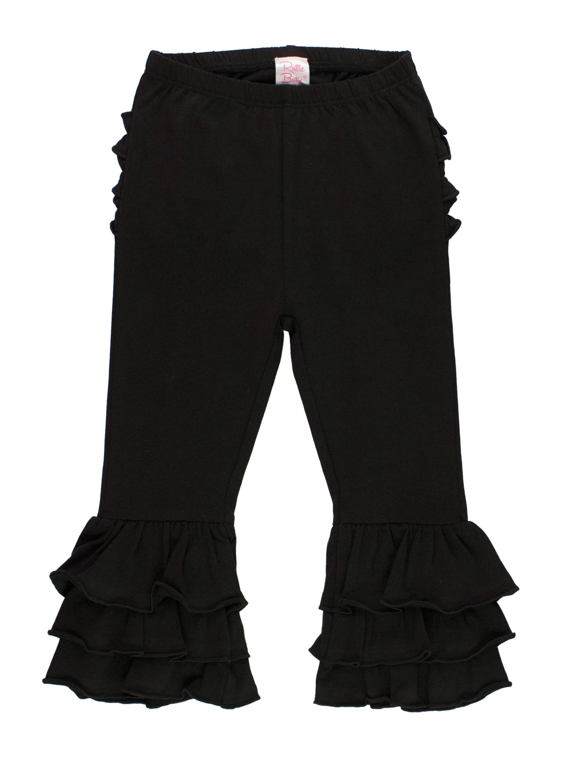 Black Ruffle Flare Pants