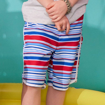 Navy Stripe Swim Trunk