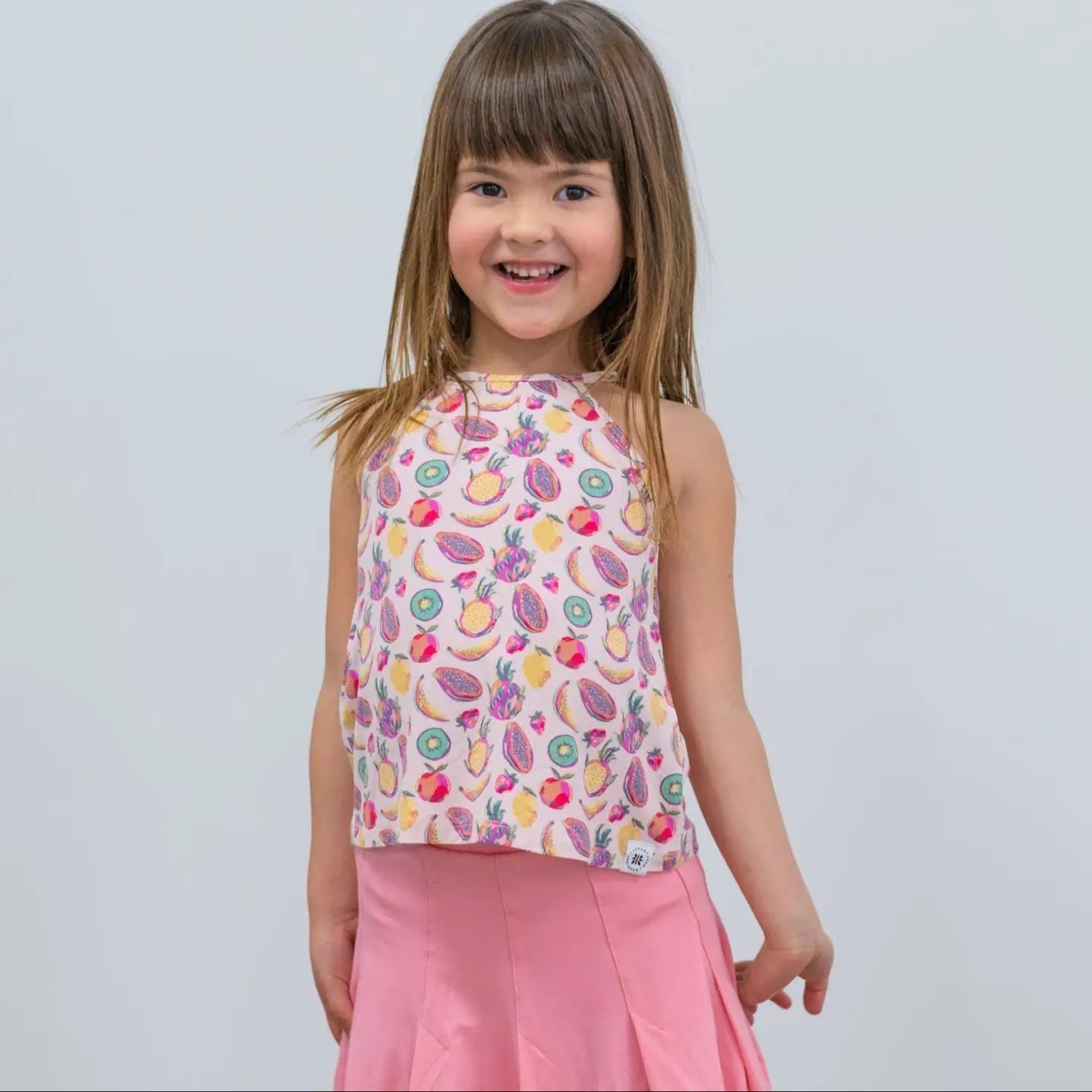 Tulip Pink Bamboo Pleated Skort