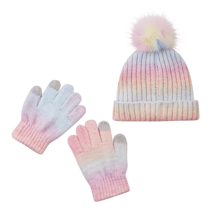 Pink Confetti Hat & Glove Set