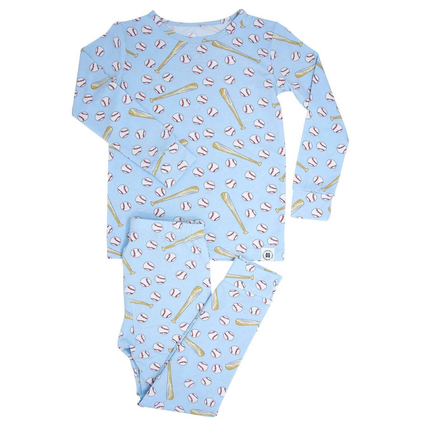 Little Slugger Blue Bamboo Pajama Set