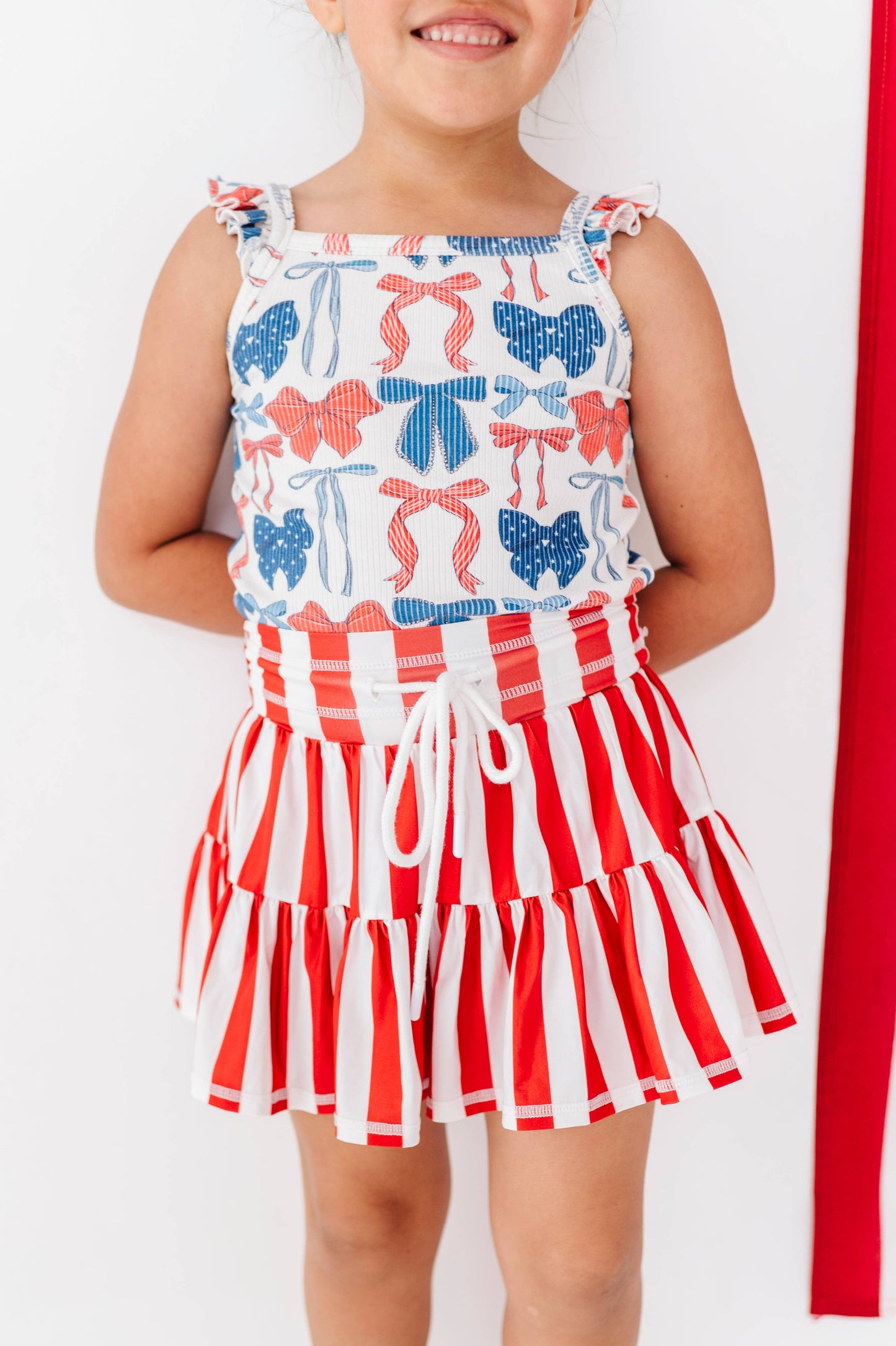Red Stripe Skort