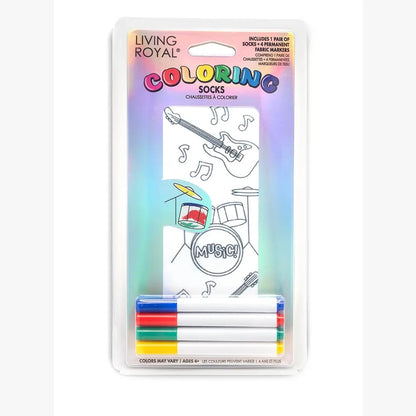 Musical Instruments Coloring Socks