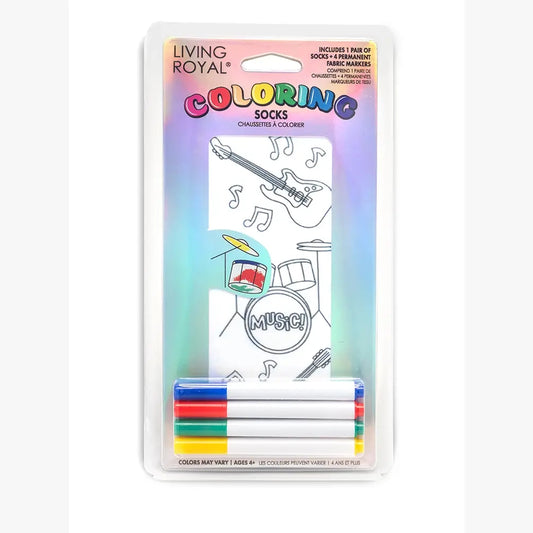 Musical Instruments Coloring Socks