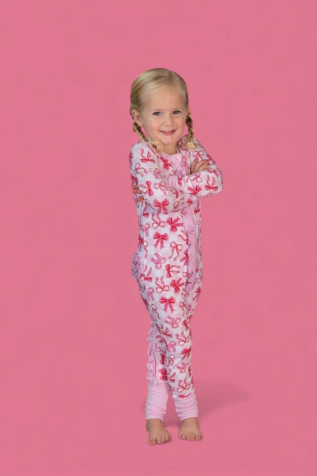 Bow Checkered Charm Dream Ruffle Romper