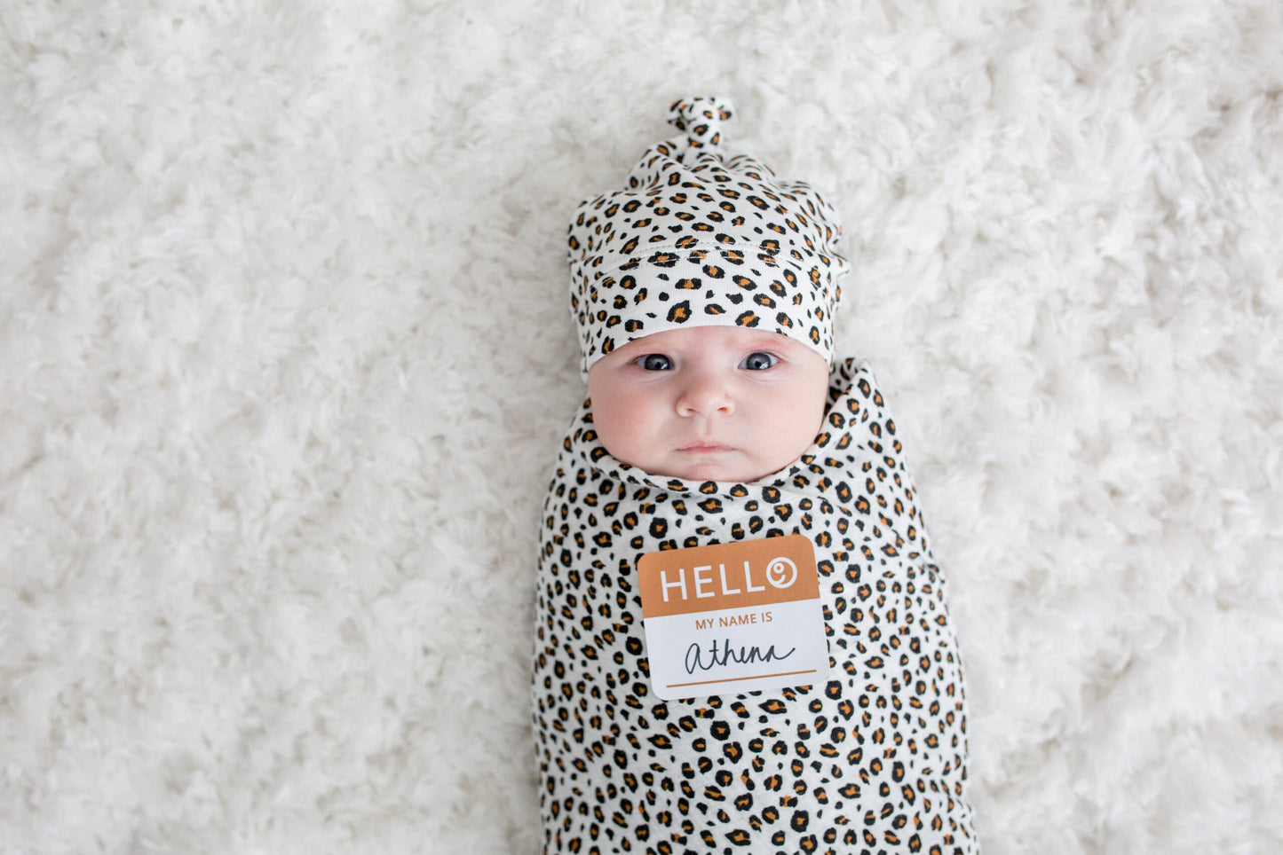 Leopard Hat & Swaddle Set