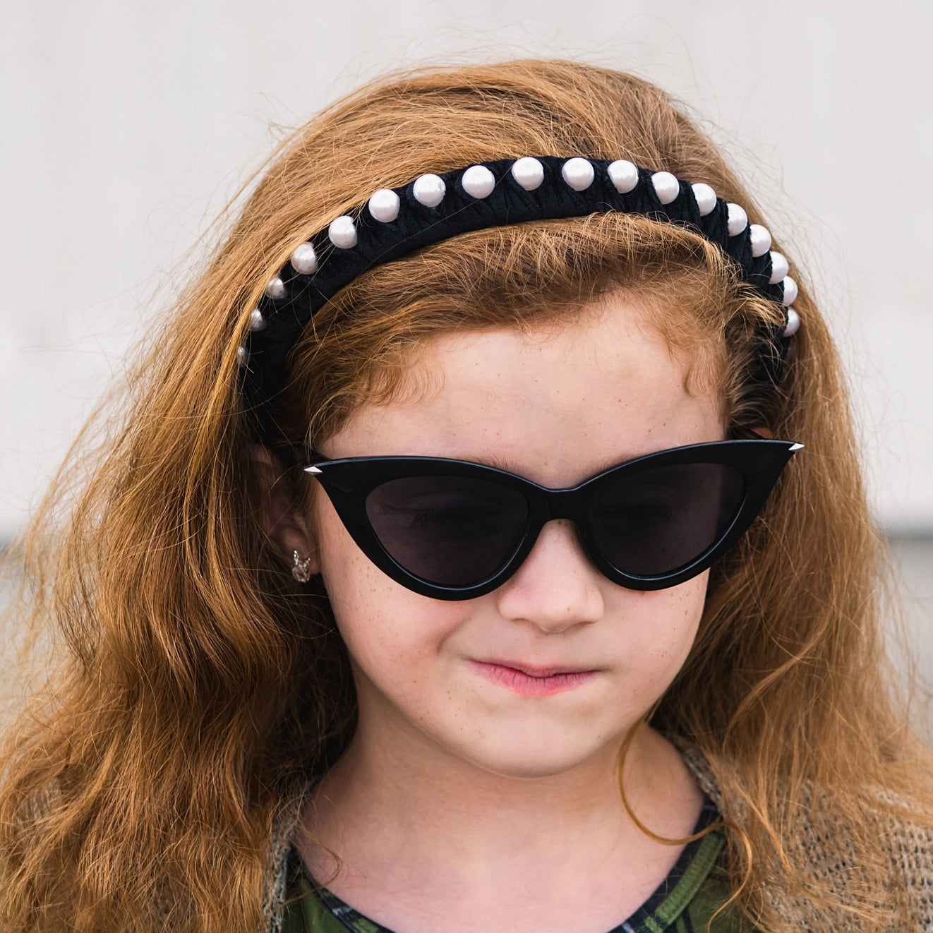 Black Velvet + Pearl Headband