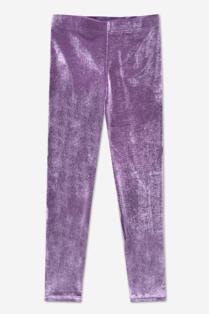 Purple Velour Long Legging
