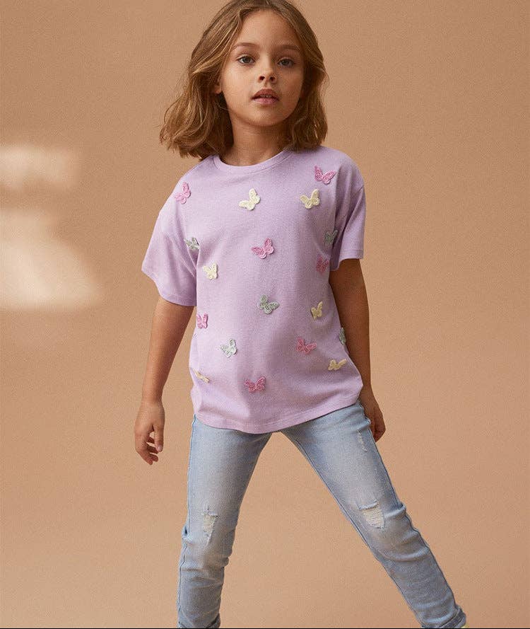 3D Butterfly Lilac Tee