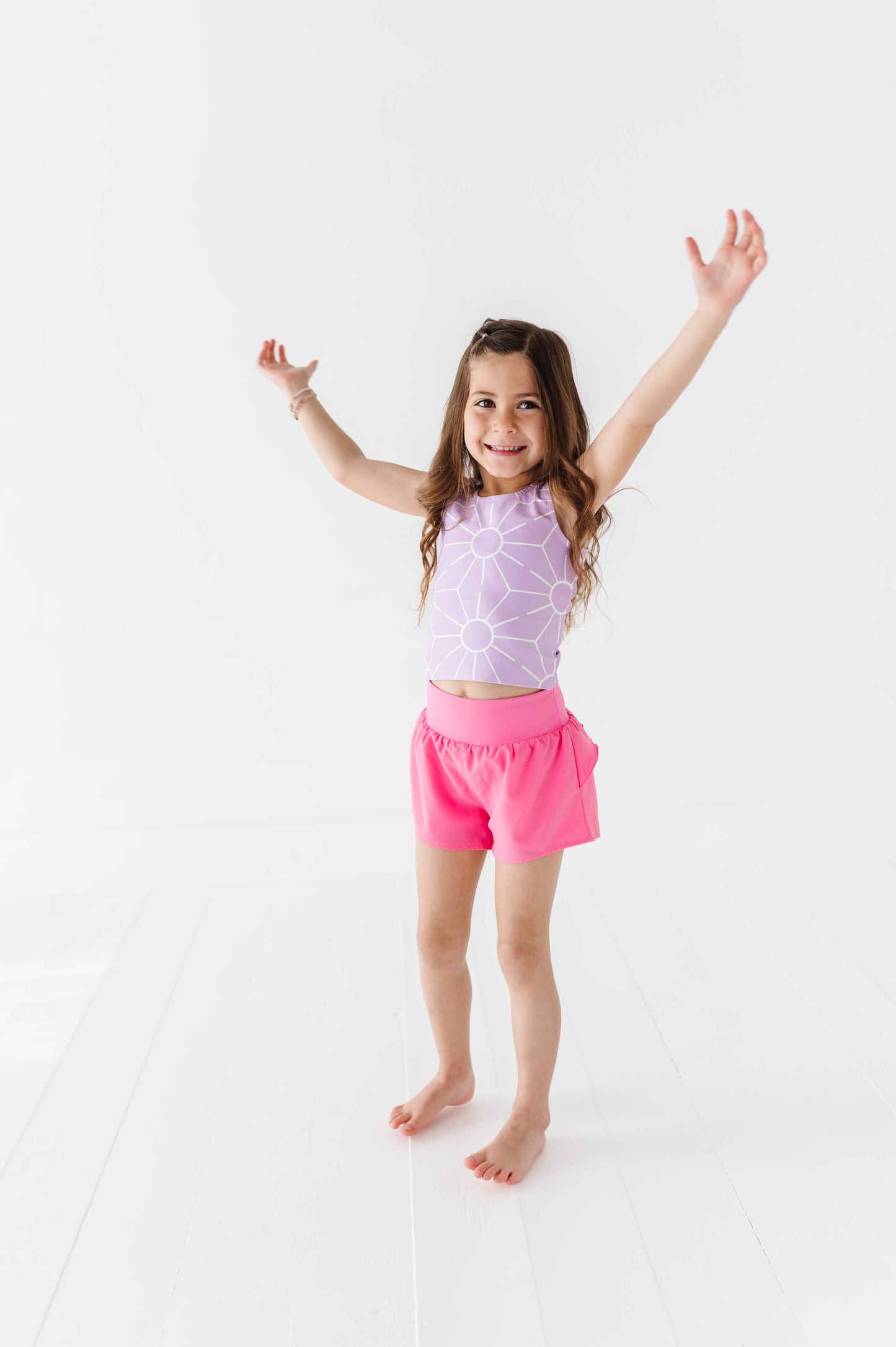 Berry Ruffle Bum Runner Shorts
