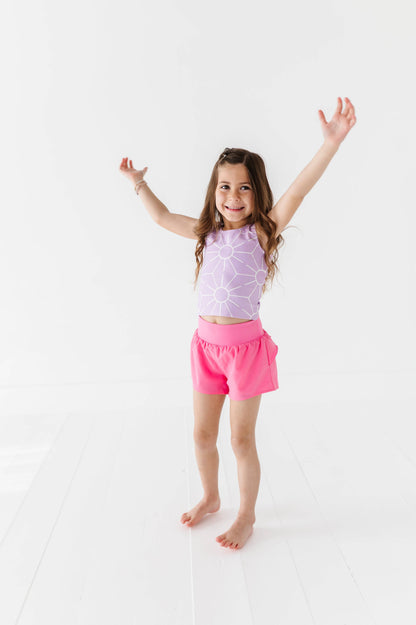 Berry Ruffle Bum Runner Shorts