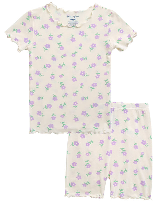 Purple Blossom S/S Pajama Set