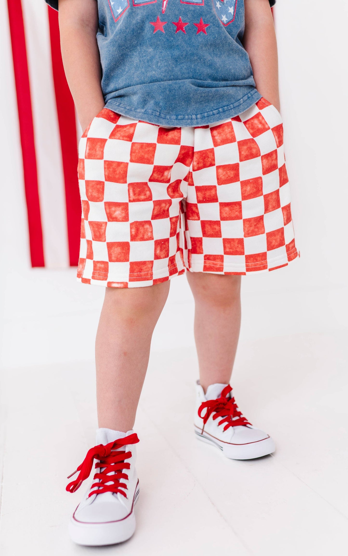 Red Check Shorts