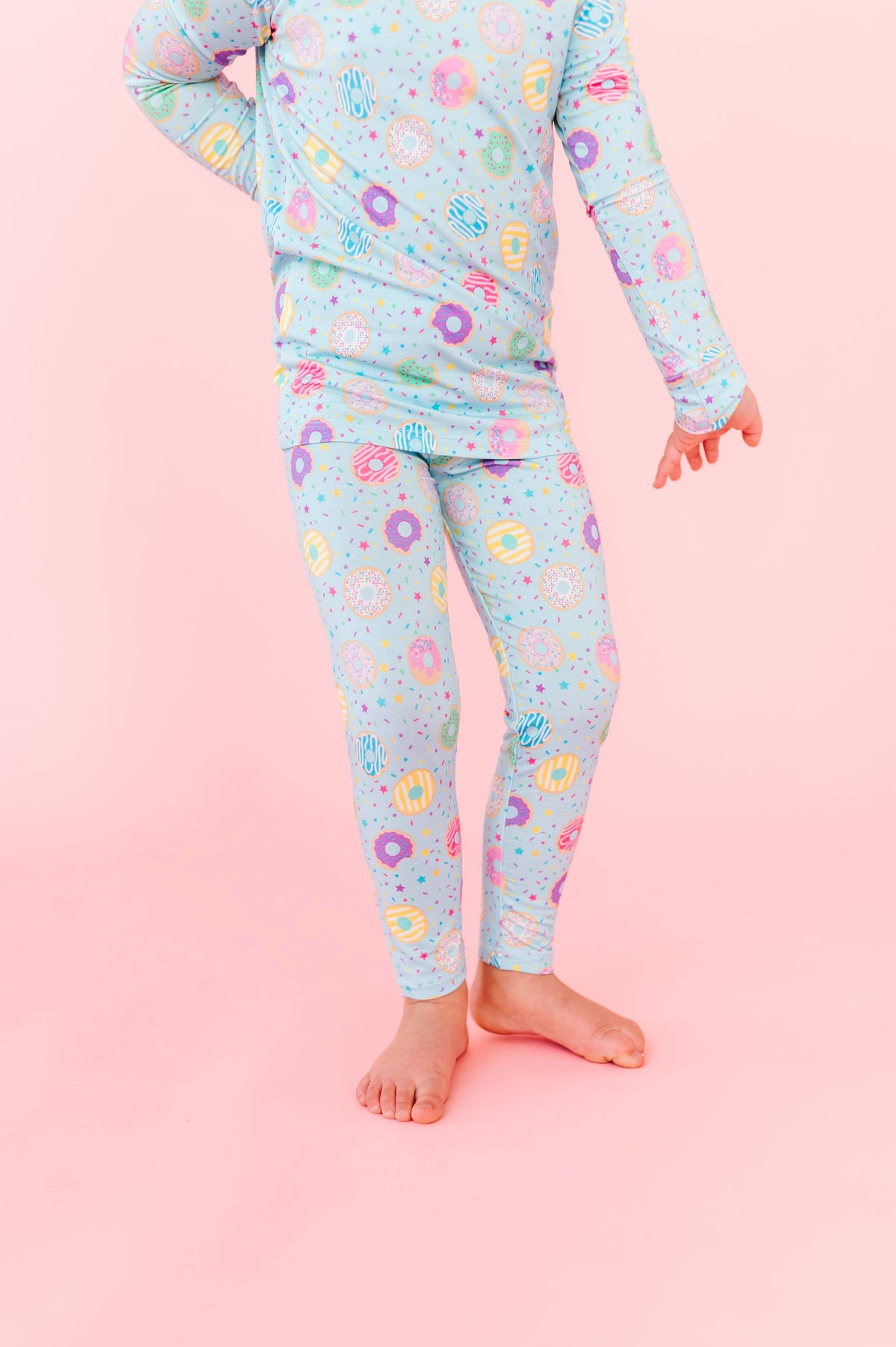 Turquoise Donuts Bamboo Pajama Set