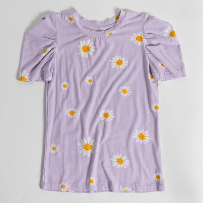 Lilac Daisy Rib Top