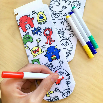Cupcakes & Donuts Coloring Socks
